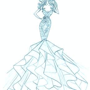 Раскраска Платья Раскраска Платья