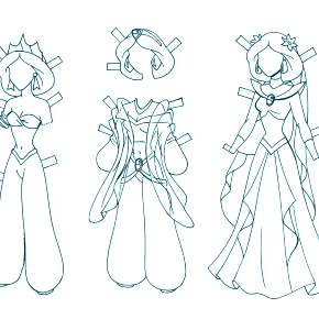 Раскраска Платья Раскраска Платья