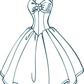 Раскраска Платья Раскраска Платья