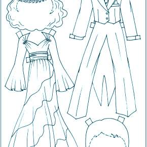 Раскраска Платья Раскраска Платья