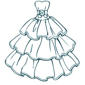 Раскраска Платья Раскраска Платья