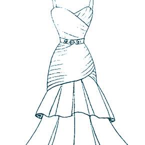 Раскраска Платья Раскраска Платья