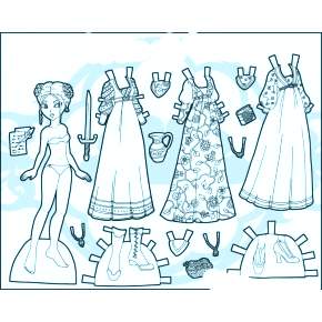 Раскраска Платья Раскраска Платья