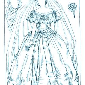 Раскраска Платья Раскраска Платья
