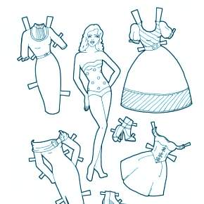 Раскраска Платья Раскраска Платья