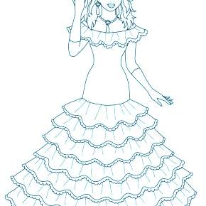 Раскраска Платья Раскраска Платья