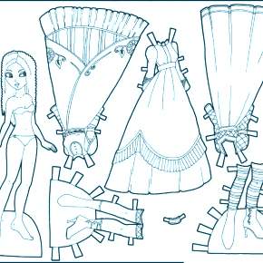 Раскраска Платья Раскраска Платья