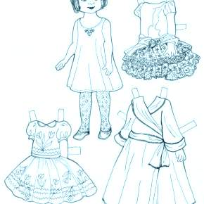 Раскраска Платья Раскраска Платья