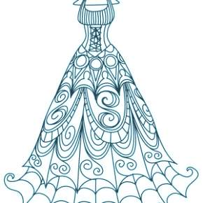 Раскраска Платья Раскраска Платья