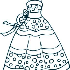 Раскраска Платья Раскраска Платья