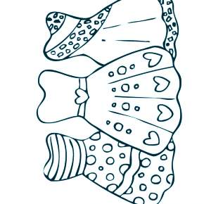 Раскраска Платья Раскраска Платья