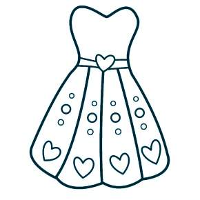 Раскраска Платья Раскраска Платья