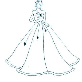 Раскраска Платья Раскраска Платья
