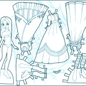 Раскраска Платья Раскраска Платья