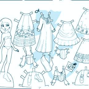 Раскраска Платья Раскраска Платья
