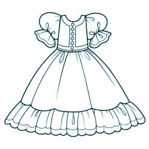 Раскраска Платья Раскраска Платья