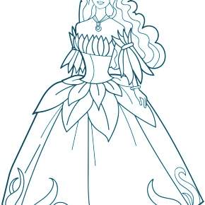 Раскраска Платья Раскраска Платья