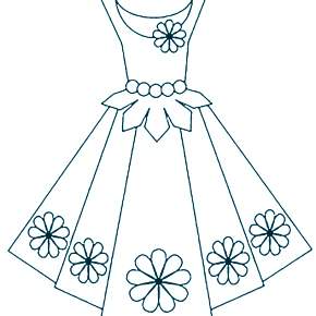 Раскраска Платья Раскраска Платья