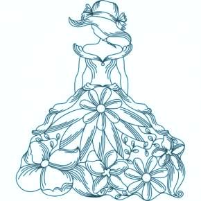 Раскраска Платья Раскраска Платья