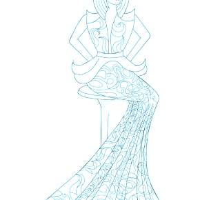 Раскраска Платья Раскраска Платья