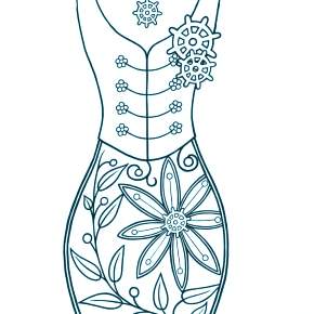 Раскраска Платья Раскраска Платья