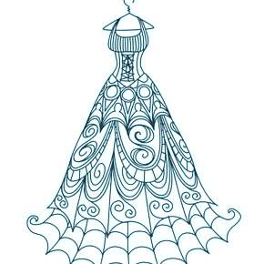 Раскраска Платья Раскраска Платья