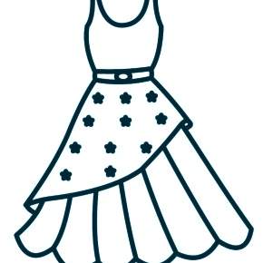 Раскраска Платья Раскраска Платья