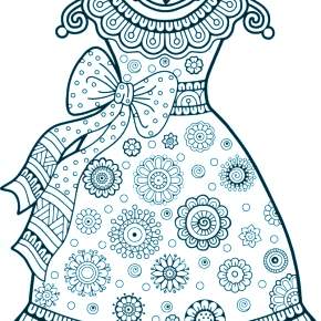 Раскраска Платья Раскраска Платья