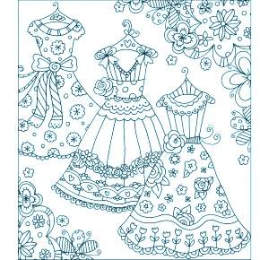 Раскраска Платья Раскраска Платья