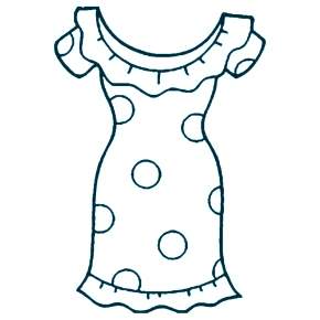 Раскраска Платья Раскраска Платья