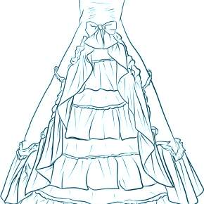Раскраска Платья Раскраска Платья
