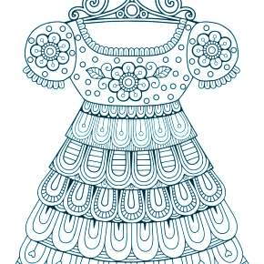 Раскраска Платья Раскраска Платья