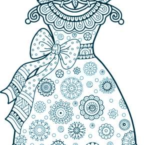 Раскраска Платья Раскраска Платья