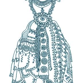 Раскраска Платья Раскраска Платья