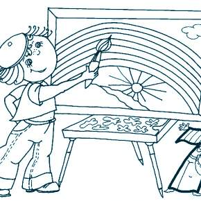 Раскраска Радуга Раскраска Радуга