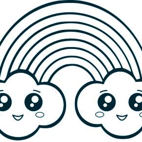 Раскраска Радуга Раскраска Радуга