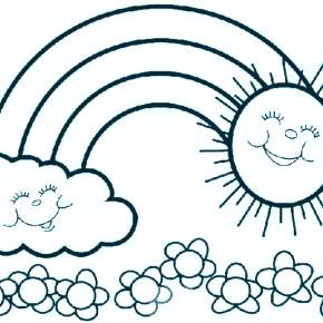 Раскраска Радуга Раскраска Радуга