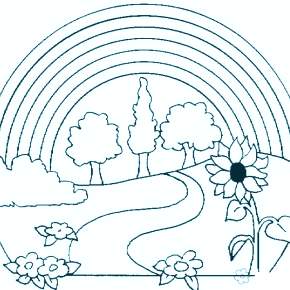 Раскраска Радуга Раскраска Радуга