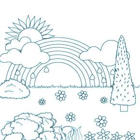 Раскраска Радуга Раскраска Радуга