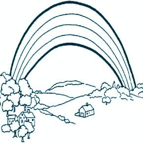 Раскраска Радуга Раскраска Радуга