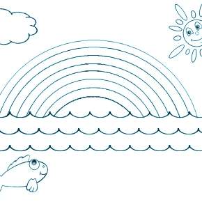 Раскраска Радуга Раскраска Радуга