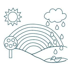 Раскраска Радуга Раскраска Радуга