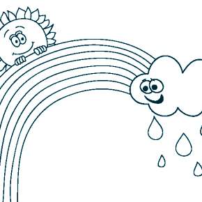 Раскраска Радуга Раскраска Радуга