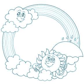 Раскраска Радуга Раскраска Радуга