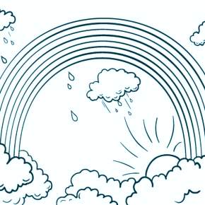 Раскраска Радуга Раскраска Радуга