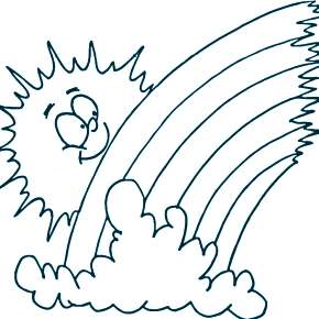 Раскраска Радуга Раскраска Радуга