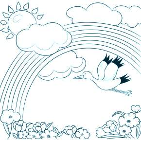 Раскраска Радуга Раскраска Радуга