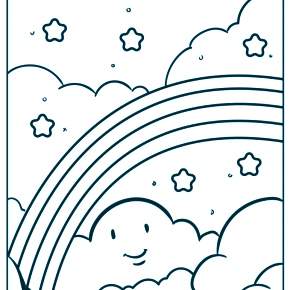 Раскраска Радуга Раскраска Радуга