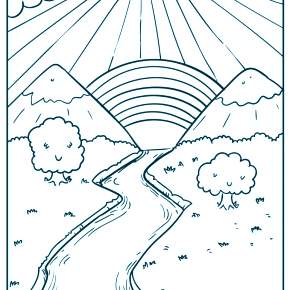 Раскраска Радуга Раскраска Радуга