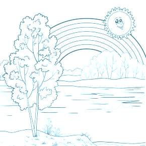 Раскраска Радуга Раскраска Радуга